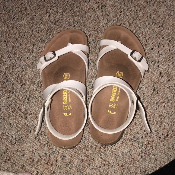 white yara birkenstocks
